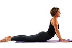 Image of woman doing prone press-up stretch